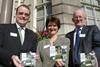 The Rt Hon the Earl of Iveagh, Chadacre Agricultural Trust, Caroline Drummond LEAF Chief Executive and Robert Campbell LEAF Chairman at the launch