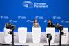 Swedish MEP Jessica Polfjärd speaks at a press conference to discuss the NGT regulation