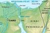 Map Cairo Suez Sinai Negev Egypt