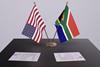 USA South Africa flags table agreement