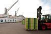 NZ New Zealand Zespri kiwifruit loading reefer ship port Tauranga