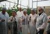 Clara Aguilera, Andalusia farm minister (second left ) eating cucumber at Frunet