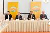 Timo Huwer, Geschäftsführung Globus Baumärkte, Thomas Bruch, geschäftsführender Gesellschafter Globus Holding, Christan Heins, Geschäftsführer Finanzen Globus Holding, und Johannes Scupin, Sprecher der Geschäftsführung Globus SB-Warenhaus, stellen di...