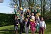Children at a Pacesetter Sports and Wellbeing session, pictured with managing director Tom Frampton, Cameron Scott and Lewis Maitland-Knibb