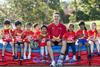 Brandon Starc with Tiny Tots for the Coles Banana A-Peel launch