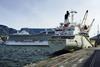 Reefer vessel table grapes at Cape Town
