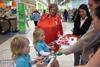 Tanya the Tomato was on hand at Asda in Harlow...