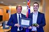 Minister for trade and investment Todd McClay and NZ Avocado CEO Brad Siebert