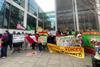 The group demonstrated outside the Home Office