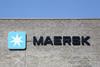 Maersk logo on brick building