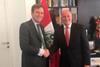UK minister Greg Hands with Eduardo Ferreyros