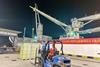 The vessels unloading in Shanghai