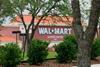 Walmart store through trees