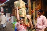 IN Azadpur wholesale market Delhi boxes