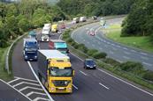 Lkws auf der Autobahn