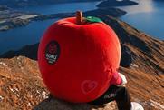 Koru Apple mascot Fern Ridge Fresh