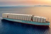 Maersk container vessel at sea