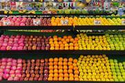 Imported fruit in a Philippine supermarket