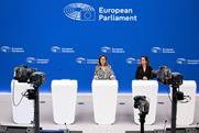 Swedish MEP Jessica Polfjärd speaks at a press conference to discuss the NGT regulation