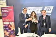 Unitec AFL 2026 partnership Nour Abdrabbo, Global Sales Director of UNITEC; Shasa Lo Russo, Head of ASIA FRUIT LOGISTICA International Markets; Angelo Benedetti, President of UNITEC