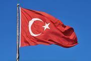 Turkey flag blue sky