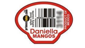 Daniella mango label from Mexico