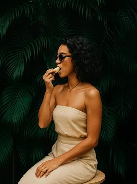 Dole Colada Royale - Girl Eating Pineapple