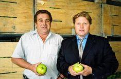 Weald Marketing directors Clive Goatham (left) and Tony Smith holding last season’s Bramley apples