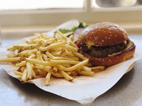 Burger and chips CREDIT Sarah Stierch/Flickr