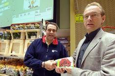 Teun van Turenhout, rose product manager, and Piet Ravensbergen from Fleura