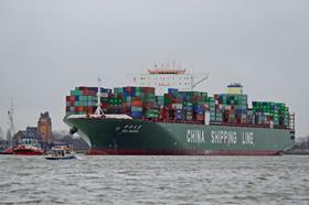 CSCL Mars ship Port of Hamburg