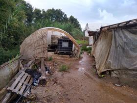 Strawberry workers' living conditions, Nea Manolada, Greece