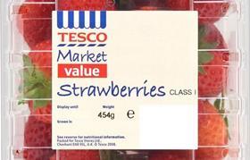 UK GB Tesco strawberries