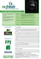 Re:fresh Awards nominations details downloadable now!!