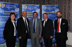 Left to right, Dani Shaw, with the minister, Professor Wynne Jones, principal at Harper Adams, Doug Henderson, MDS chairman, and Charles Cowap, life-long learning manager at Harper Adams