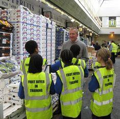 Gary Marshall trains Westbridge School's future fruit buyers