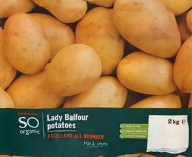 Sainsbury's opaque potato packaging