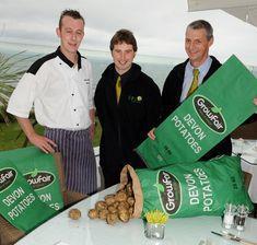 Henry Sowden, head chef of the Saunton Sands Hotel, left, with Growfair brand manager Mark Oughtred and Devon regional manager Andy Jones