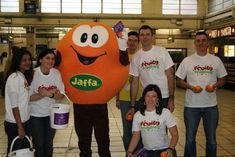 The Jaffa and WCRF team at High Street Kensington tube in London