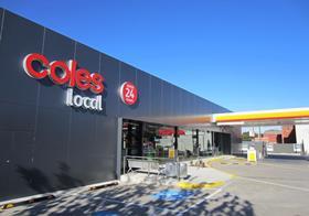 AU Australia Coles Local convenience store supermarket pilot Ashburton outside sign