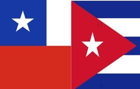 Cuba Chile flag mash up