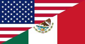 US Mexico flags
