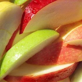 Sliced apple slices