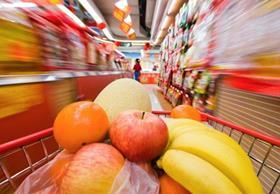 fruit supermarket trolley