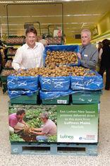 From left to right: Allan Stevenson, farmer, Luffness Mains, Aberlady, East Lothian, and right, Paul McCann, store manager, Tesco Haddington.