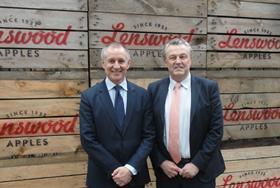 South Australian Premier Jay Weatherill and Lenswood Apples Chairman Iain Evans
