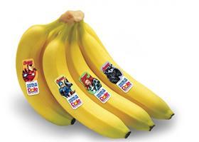 Dole Marvel superheroes banana stickers