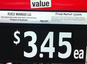 AU Australian mango price retail Woolworths flood damage