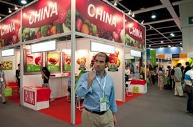Asia Fruit Logistica 2011 crowd China stand