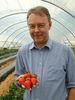 Ronnie McNicol of Redbridge's breeding arm Redeva shows off a handful of Spanish strawbs